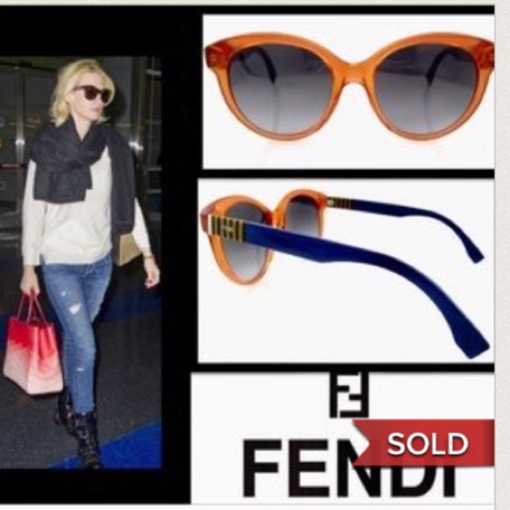 FENDI UNISEX SUNGLASSES CAN BE CHANGED TO SCRIPT - Picture 1 of 8